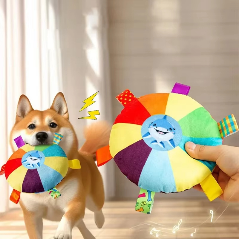 6PCS Rainbow Plush Flying Sauc - огляд і ціна Flying Disc Dog Training Toy