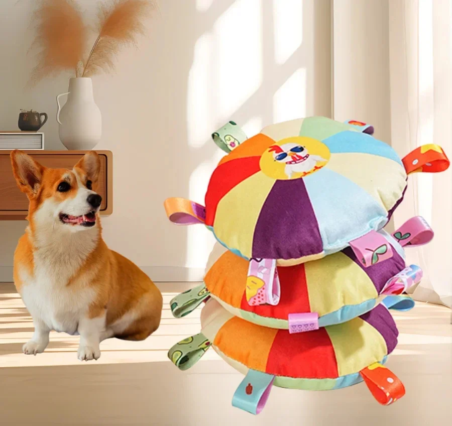 6PCS Rainbow Plush Flying Sauc - огляд і ціна Flying Disc Dog Training Toy