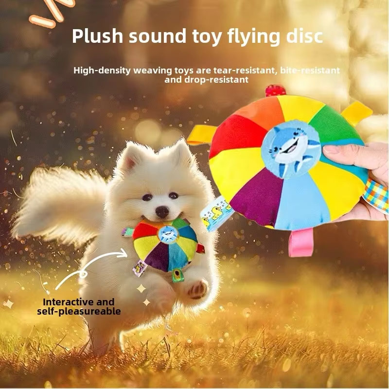 6PCS Rainbow Plush Flying Sauc - огляд і ціна Flying Disc Dog Training Toy